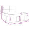 vidaXL Boxspring met matras stof donkergrijs 180x200 cm