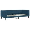 vidaXL Slaapbank met onderschuifbed en lades 90x200 cm fluweel blauw