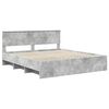vidaXL Bedframe met hoofdeinde Beton Grijs 180 x 200 cm Bewerkt hout