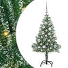 vidaXL Kunstmatige Kerstboom Sneeuw Gevlochten met LED Licht 120 cm