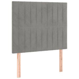 vidaXL Hoofdbord lichtgrijs 80x5x118/128 cm fluweel
