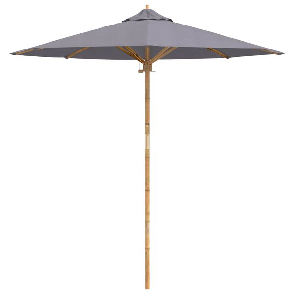 vidaXL Tuinparasol Donkergrijs &Oslash; 270 x 260 cm Bamboe
