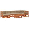 vidaXL Tuin loungeset 8 st Wasbruin Massief grenenhout
