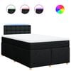 vidaXL Boxspring met matras stof zwart 120x190 cm