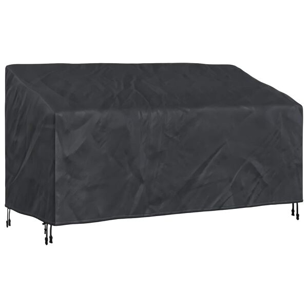 vidaXL Tuinbankhoes Zwart 175 x 85 x 65 / 94 cm 600D stof