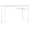 vidaXL Computerbureau 105x55x72 cm MDF en metaal wit