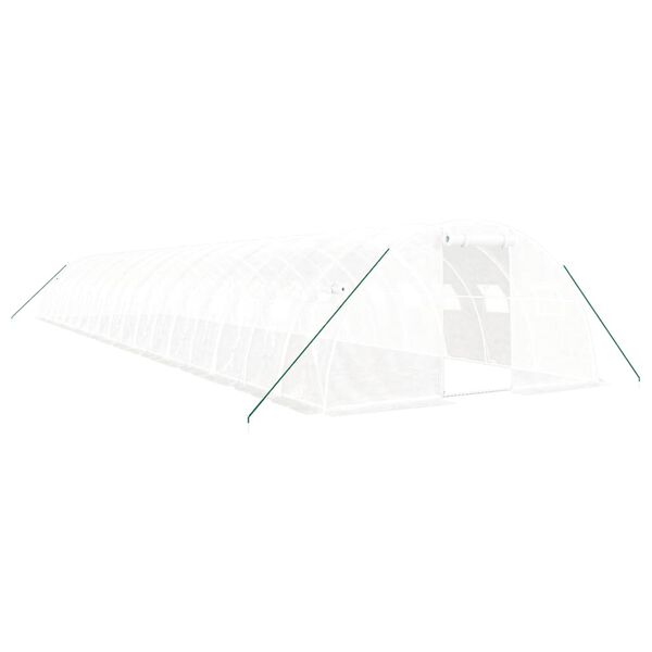vidaXL Tuinkas met stalen frame 72 m&sup2; 18x4x2 m wit