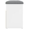 vidaXL Schoenenbank Wit 82x32x45,5 cm Bewerkt Hout