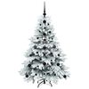 vidaXL Kunstkerstboom met 150 LED met standaard Wit 120 cm PE en PVC