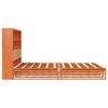 vidaXL Bed met boekenkast zonder matras hout wasbruin 160x200 cm