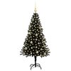 vidaXL Kerstboom met 150 LED met standaard Zwart 150 cm PVC