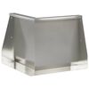 vidaXL Keerwand 50 x 50 x 40 cm Roestvrij staal zilver