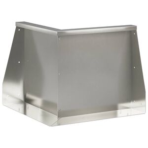 vidaXL Keerwand 50 x 50 x 40 cm Roestvrij staal zilver