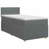 vidaXL Boxspringbed met matras Donkergrijs 80 x 200 cm Stof