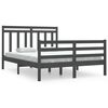 vidaXL Bedframe massief hout grijs 140x190 cm