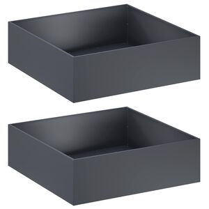 vidaXL Plantenbak 2 st Antraciet 80 x 80 x 30 cm Koudgewalst staal