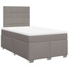 vidaXL Boxspring met matras stof taupe 120x200 cm