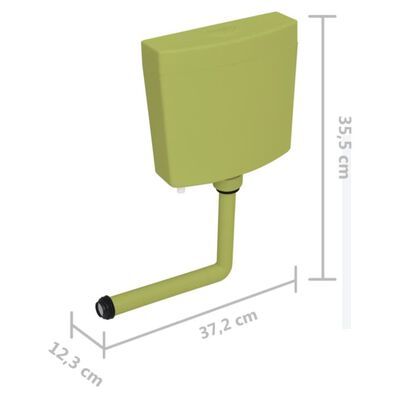 vidaXL Toiletstortbak met watertoevoer onderin 3/6 L olijfgroen