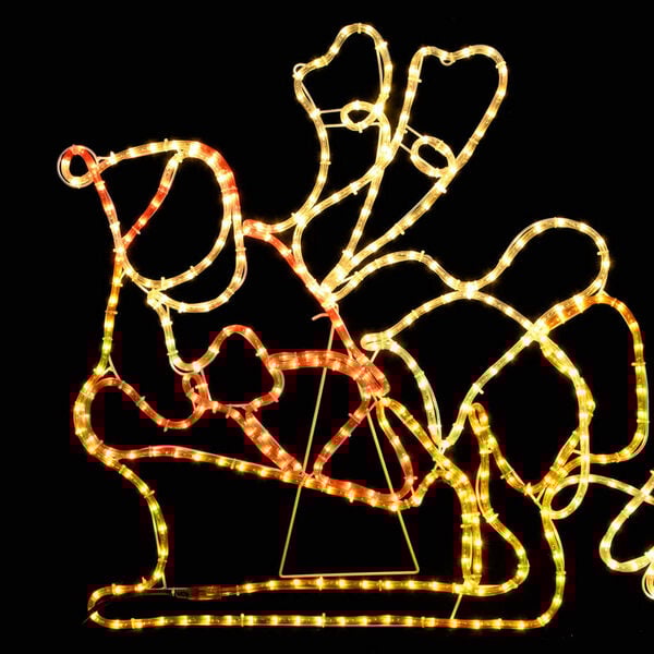 vidaXL Kerstverlichting 6 rendieren en slee 2160 LED's XXL 7 m