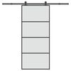 vidaXL Schuifdeur met beslag 90x205 cm ESG-glas en aluminium