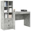 vidaXL Bureau met lade 2 pcs Beton Grijs