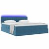 vidaXL Opbergbed met LED met matras Donkerblauw 180 x 200 cm Fluweel