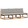vidaXL 3 Stuk Buiten Midden Sofa Massief Acaciahout en Textilene