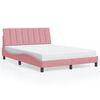 vidaXL Bedframe zonder matras "Hanko" fluweel roze 120x200 cm