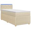 vidaXL Boxspringbed met matras Cr&egrave;mekleurig 80 x 200 cm Stof