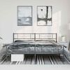 vidaXL Bedframe met hoofd- en voeteneinde metaal zwart 193x203 cm