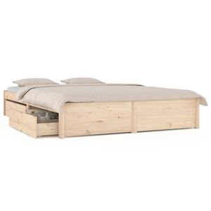vidaXL Bedframe met lades wit 150x200 cm
