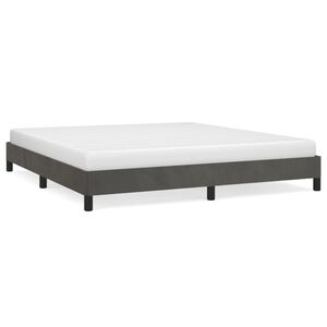 vidaXL Bedframe zonder matras 180x200 cm fluweel donkergrijs