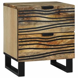 vidaXL Nachtkastje Naturel 40 x 33 x 46 cm Bewerkt hout