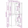 vidaXL Hoge kast Oud Hout 69,5 x 34 x 180 cm Bewerkt hout