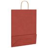 vidaXL Papieren zakken 250 st met hengsels 32x12x42 cm rood