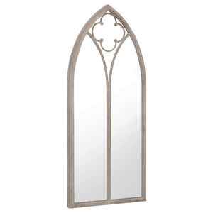 vidaXL Tuinspiegel 100x45 cm ijzer zandkleurig
