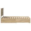 vidaXL Bedframe met hoofdeinde Sonoma Eiken 100 x 200 cm Bewerkt hout