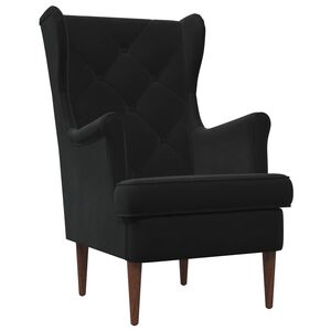 vidaXL Fauteuil Zwart Fluweel