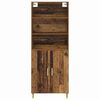 vidaXL Hoge kast Oud Hout 69,5 x 32,5 x 180 cm Bewerkt hout