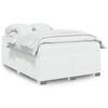 vidaXL Boxspring met matras kunstleer wit 160x200 cm
