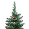 vidaXL Kerstboom met echt hout en sneeuw smal 150 cm groen
