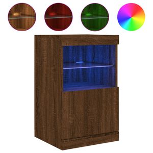 vidaXL Dressoir met LED-verlichting 41x37x67 cm bruin eikenkleur
