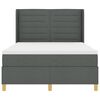 vidaXL Boxspringbed met matras Donkergrijs 140 x 190 cm Stof