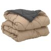 vidaXL Vol jaar dekbed Antraciet en Taupe 200 x 140 cm Microfiber