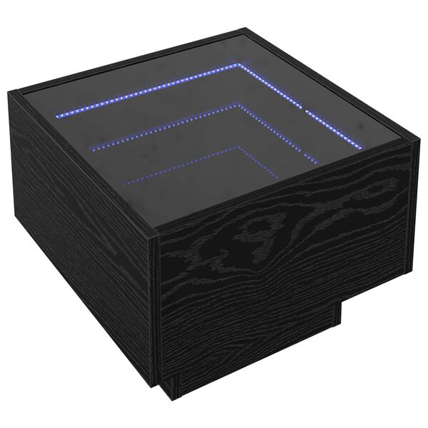 vidaXL Salontafel Zwart Eiken 40 x 40 x 30 cm Bewerkt hout