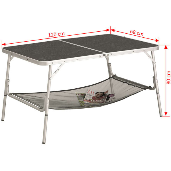 Outwell Klaptafel Toronto met gaas schap 120x68x80 cm 530055