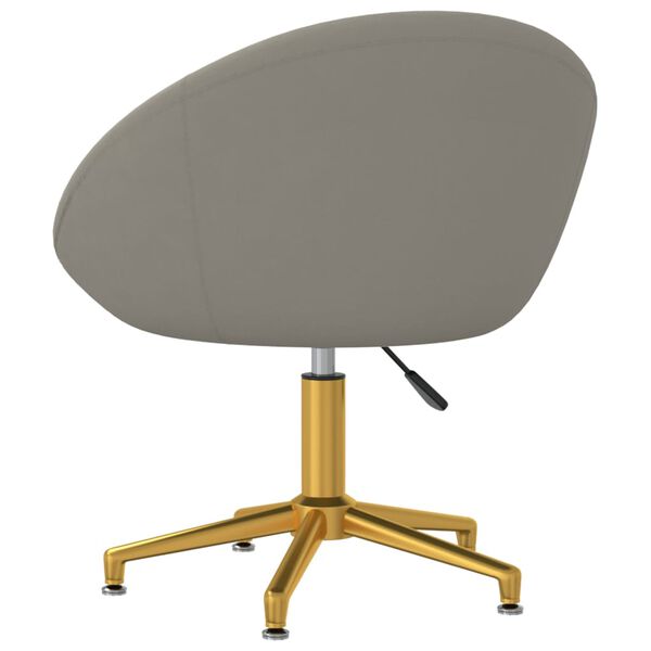vidaXL Eetkamerstoelen 2 st fluweel lichtgrijs