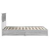vidaXL Opslag bed met lade Grijs Sonoma 135 x 190 cm Bewerkt hout