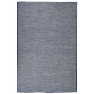 vidaXL Buitenkleed platgeweven 120x170 cm blauw