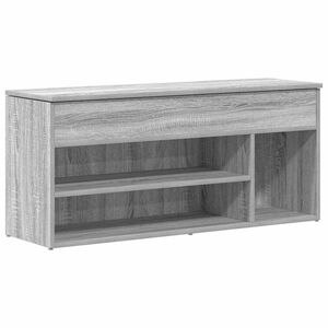 vidaXL Schoenenbank 102x30,5x45cm bewerkt hout grijs sonoma eikenkleur